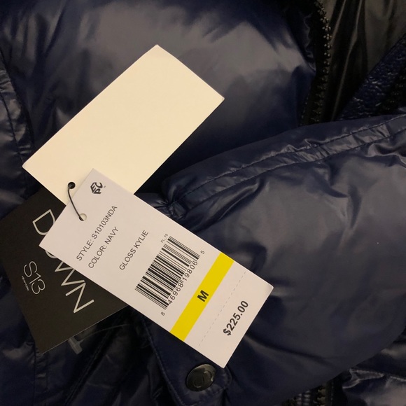 S13 NYC gloss navy puffer winter jacket - Picture 5 of 5